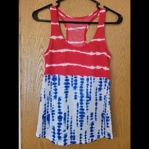 Red, white, and blue tanktop. Size XS. Arizona Jean Company